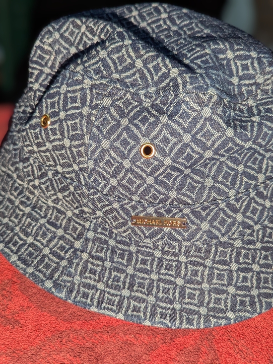 Michael Kors Accessories - Michael Kors Navy and White Patterned Bucket Hat
